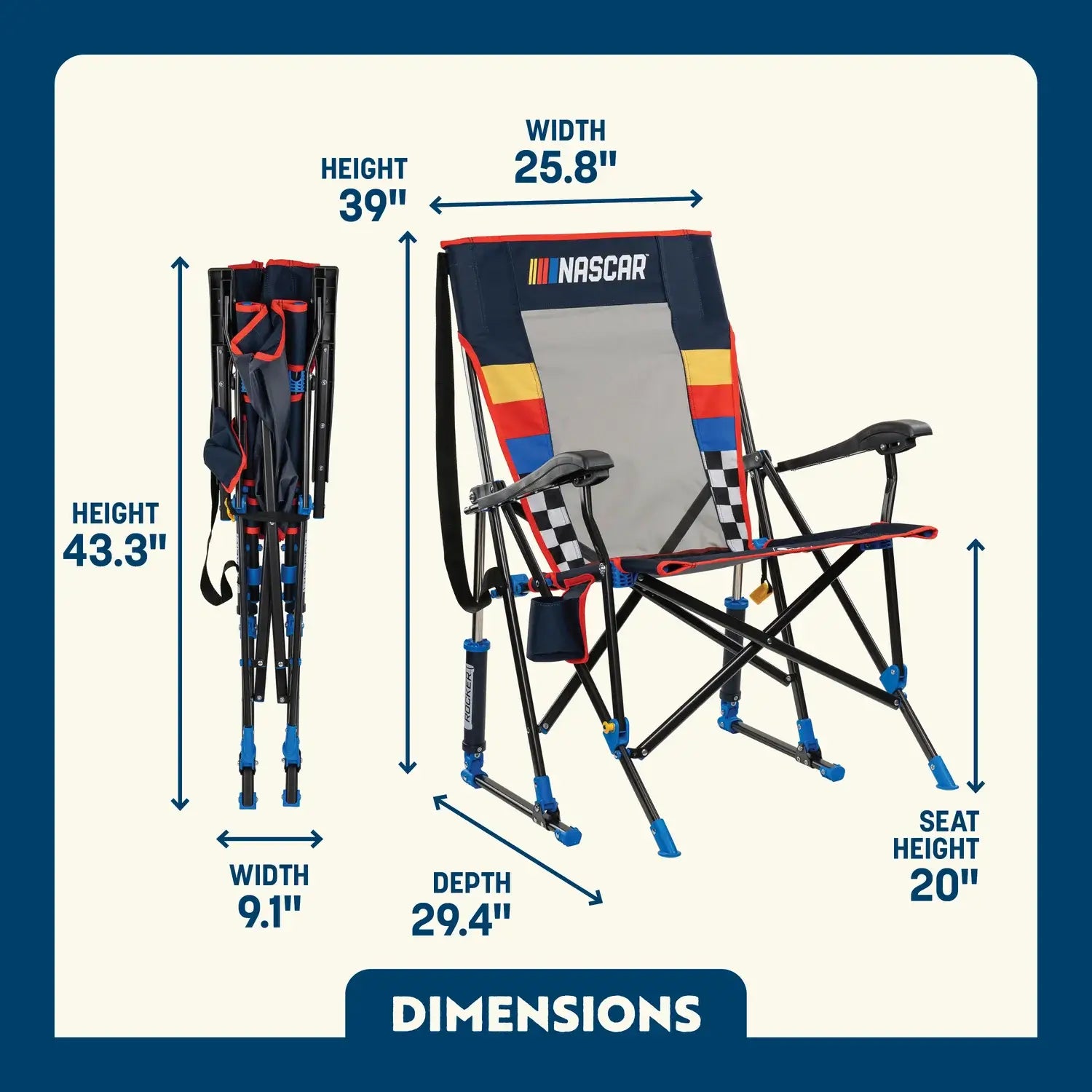 Roadtrip Rocker Bundle - NASCAR Blue - Image 5